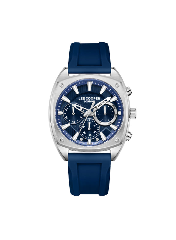 ساعة لي كوبر الرجالية متعددة الوظائف بمينا أزرق داكن - LC08237.399