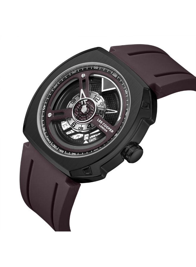 ساعة لي كوبر الرجالية التناظرية ذات المينا الفضية - LC08245.062