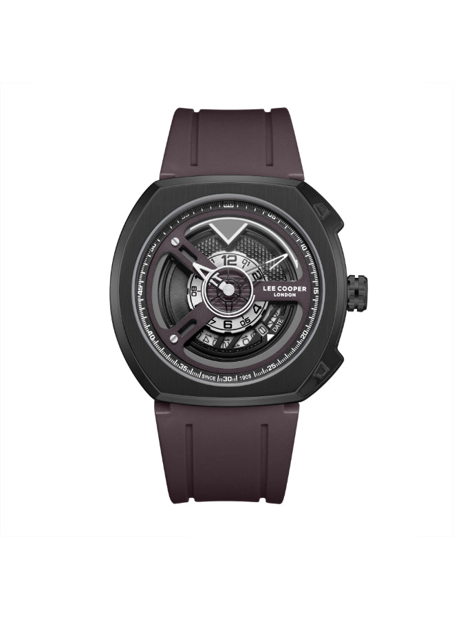 ساعة لي كوبر الرجالية التناظرية ذات المينا الفضية - LC08245.062