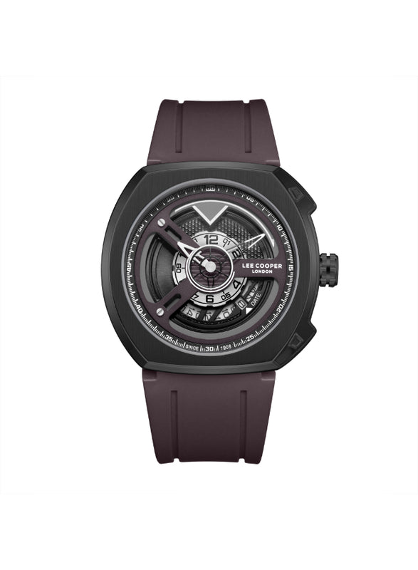 ساعة لي كوبر الرجالية التناظرية ذات المينا الفضية - LC08245.062