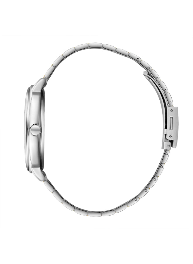 ساعة لي كوبر الرجالية التناظرية ذات المينا الفضية - LC08255.230