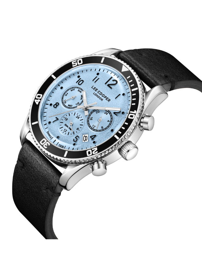 ساعة لي كوبر الرجالية متعددة الوظائف ذات المينا الزرقاء - LC08260.301