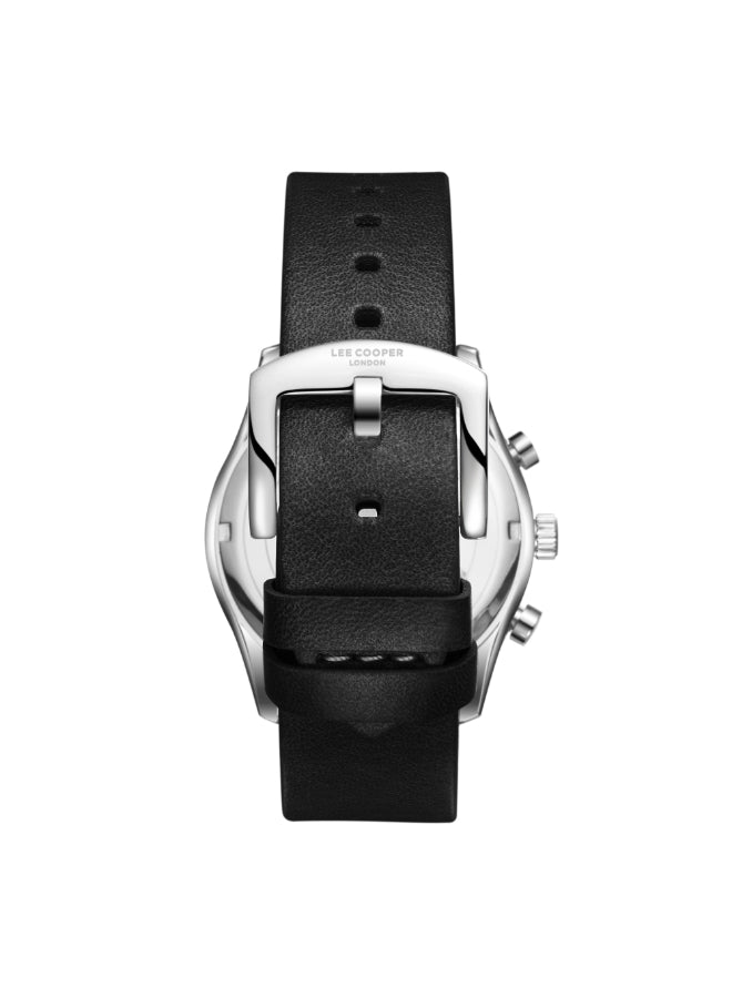 ساعة لي كوبر الرجالية متعددة الوظائف ذات المينا السوداء - LC08260.351