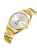 ساعة لي كوبر الرجالية التناظرية ذات المينا الفضية - LC08262.130