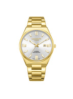 ساعة لي كوبر الرجالية التناظرية ذات المينا الفضية - LC08262.130