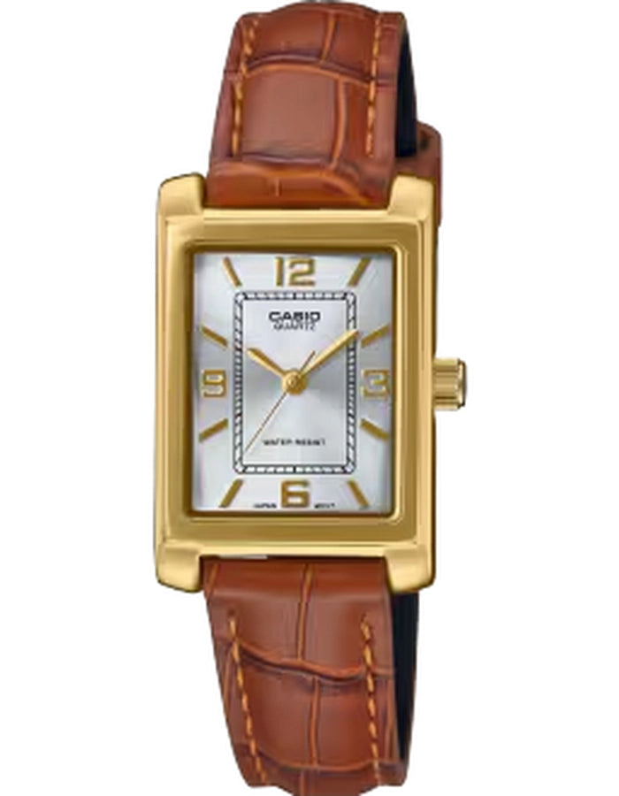 CASIO Womens's Analog White Dial Watch - LTP-1234GLL-7ADF