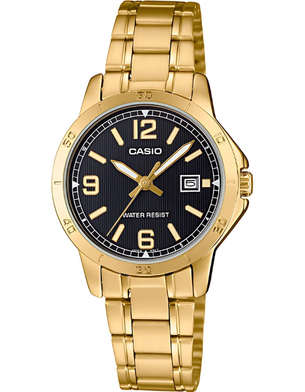 CASIO Men Analog Black Dial Watch - LTP-V004G-1BUDF