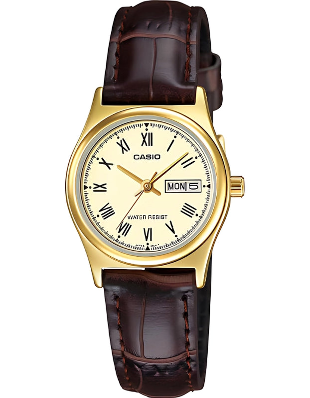 CASIO Women Analog Gold Dial Watch - LTP-V006GL-9B