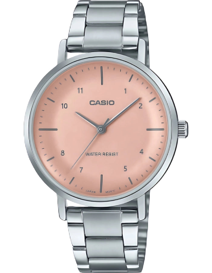 CASIO Women's Analog Pink Dial Watch - LTP-VT03D-4BDF
