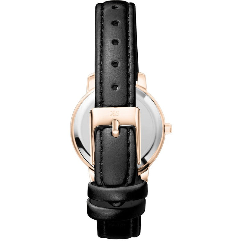 Kenneth Scott Women's Analog Black Dial Watch - K22524-KLBMB