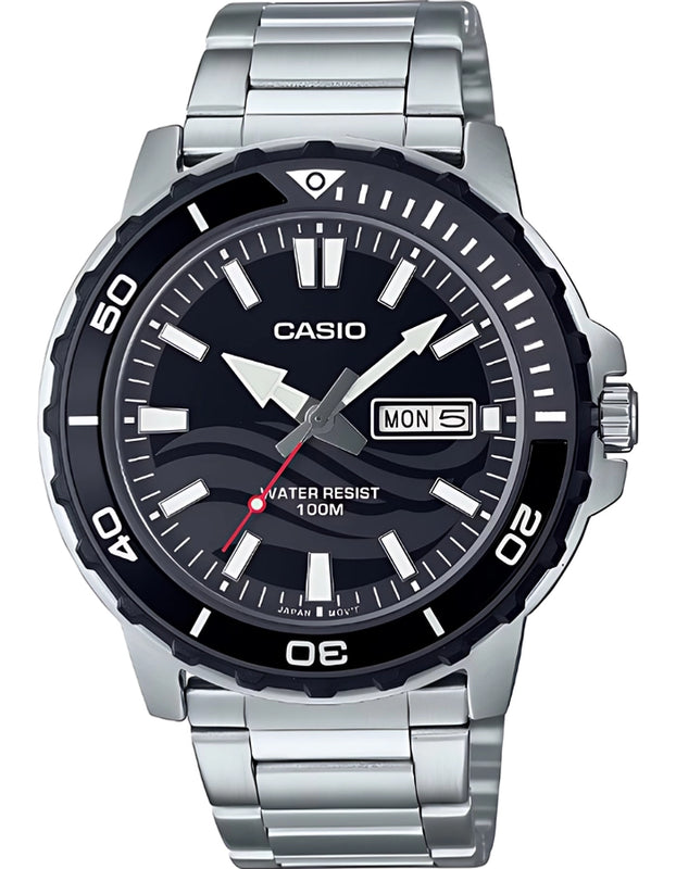 CASIO Men Analog Black Dial Watch - MTD-125D-1A1VDF