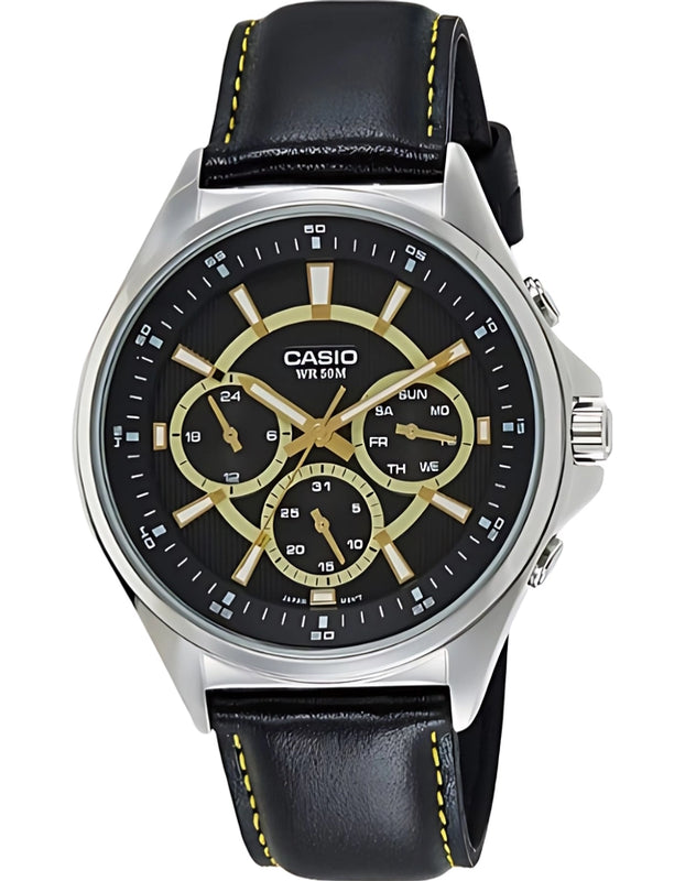 CASIO Men Analog Black Dial Watch - MTP-E303L-1A