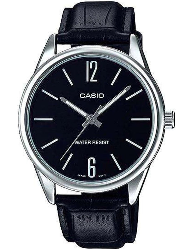 CASIO Men's Analog Black Dial Watch - MTP-V005L-1B