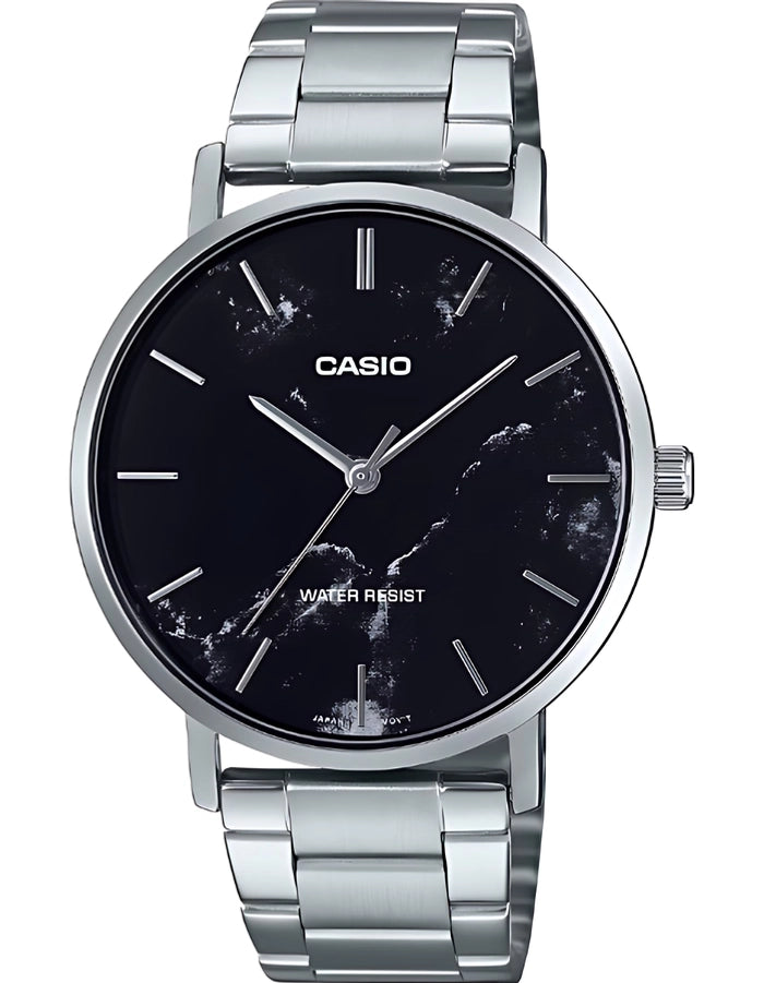 CASIO Men Analog Black Dial Watch - MTP-VT01DM-1AUDF