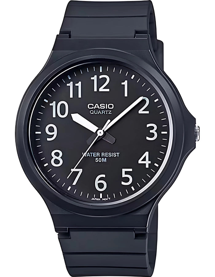CASIO Men Analog Black Dial Watch - MW-240-1B