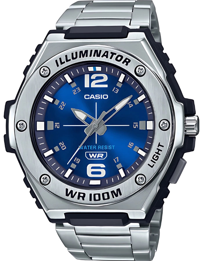 CASIO Men Analog Blue Dial Watch - MWA-100HD-2AVDF