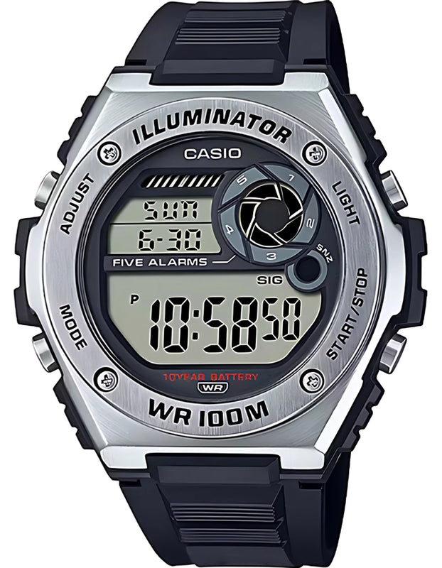 CASIO Men Digital Black Dial Watch - MWD-100H-1AVDF
