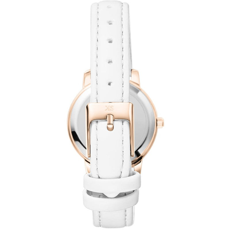 Kenneth Scott Women's Analog White Dial Watch - K22524-KLWM