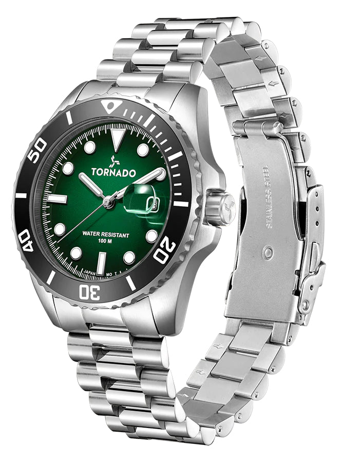 Tornado LUMINA ANALOG Men's Analog Green Dial Watch - T22001-SBSHB