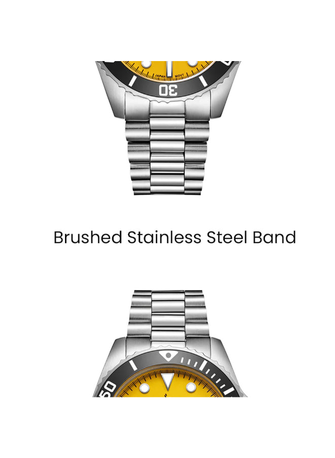 Tornado Men Analog Yellow Dial Watch - T22001-SBSYB