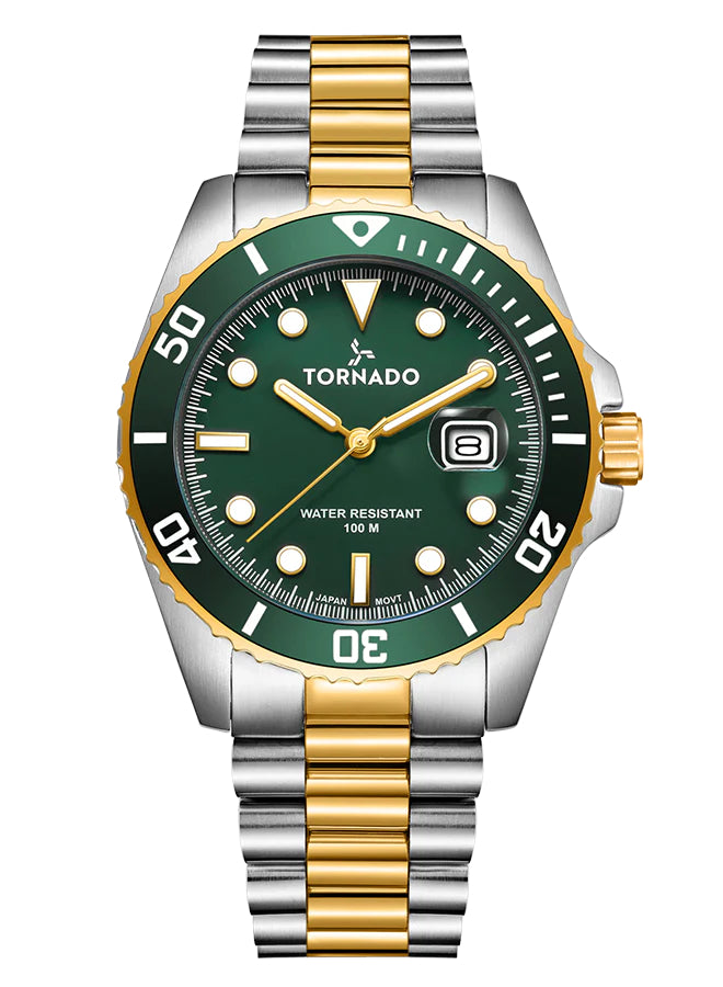 Tornado LUMINA ANALOG Men's Analog Green Dial Watch - T22001-TBTH