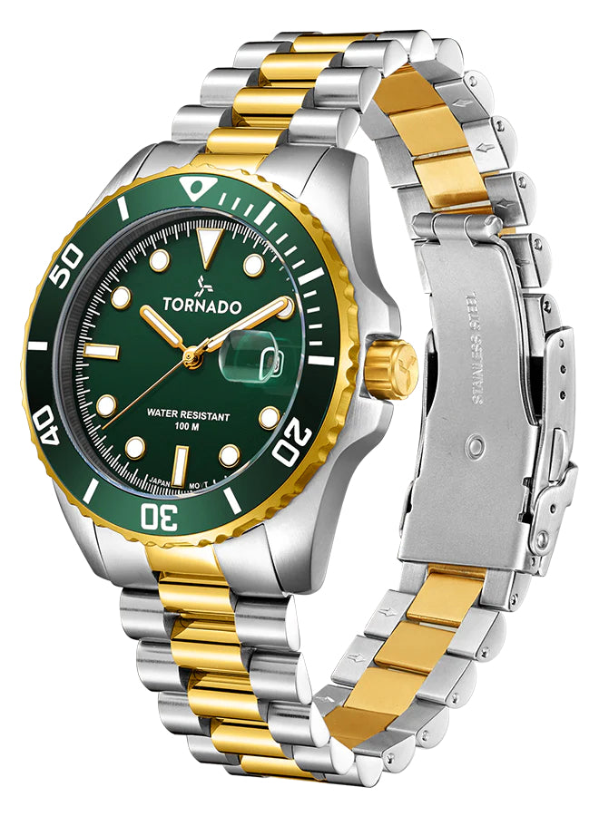 Tornado LUMINA ANALOG Men's Analog Green Dial Watch - T22001-TBTH