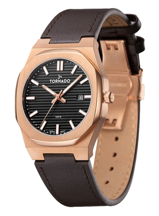Tornado SPECTRA Men's Analog Black Dial Watch - T22002-RLDB