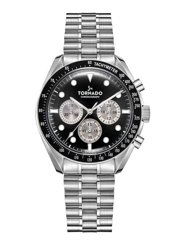 Tornado COSMIC CHRONO Men's Chronograph Black Dial Watch - T22103-SBSB