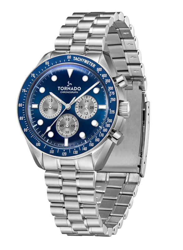 Tornado COSMIC CHRONO Men's Chronograph Blue Dial Watch - T22103-SBSN
