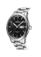 ساعة تورنادو سبكترا أنالوج للرجال، مينا أسود - T23001-SBSB