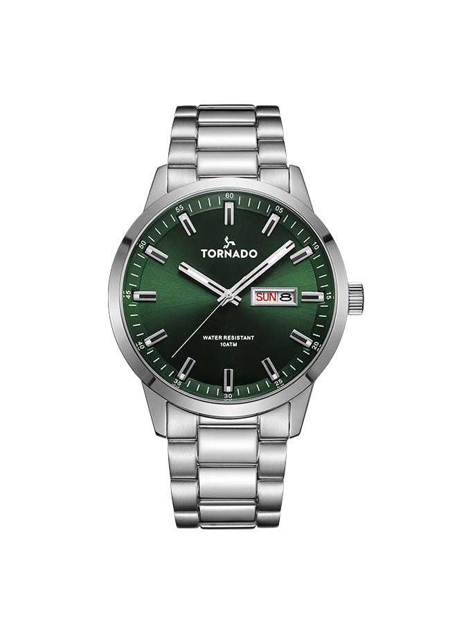 Tornado SPECTRA ANALOG Men's Analog Green Dial Watch - T23001-SBSG