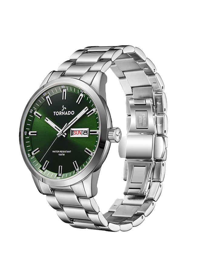 Tornado SPECTRA ANALOG Men's Analog Green Dial Watch - T23001-SBSG