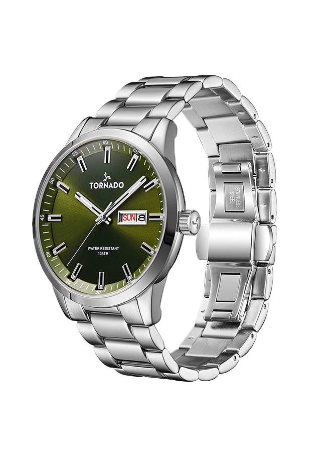 Tornado SPECTRA ANALOG Men's Analog Green Dial Watch - T23001-SBSH