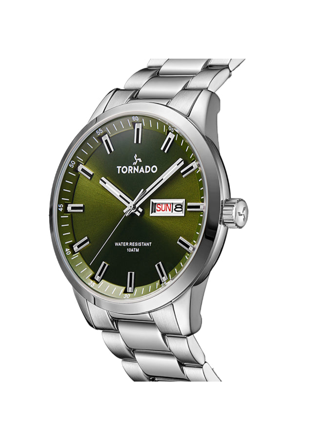 Tornado SPECTRA ANALOG Men's Analog Green Dial Watch - T23001-SBSH
