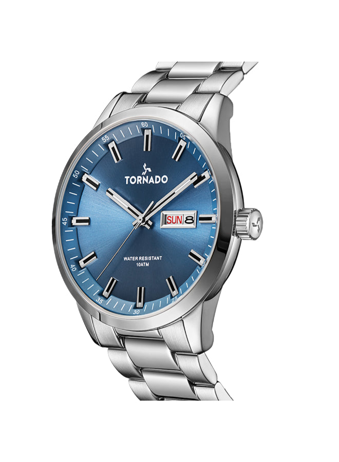 ساعة تورنادو سبكترا أنالوج للرجال، مينا أزرق - T23001-SBSL