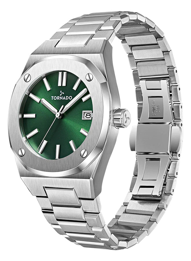 Tornado AURORA TWILIGHT Men's Analog Green Dial Watch - T23003-SBSH