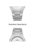 طقم هدايا تورنادو، ساعة رجالية تناظرية بمينا أبيض - T23006C-SBSW-S