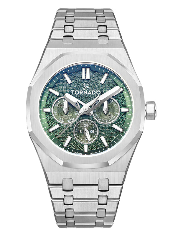 Tornado AURORA NOVA Men's Multi Function Green Dial Watch - T23104-SBSH