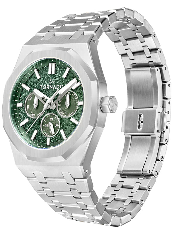 Tornado AURORA NOVA Men's Multi Function Green Dial Watch - T23104-SBSH