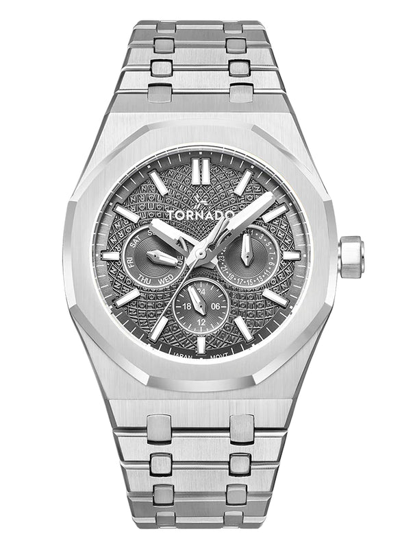 Tornado AURORA NOVA Men's Multi Function Grey Dial Watch - T23104-SBSX