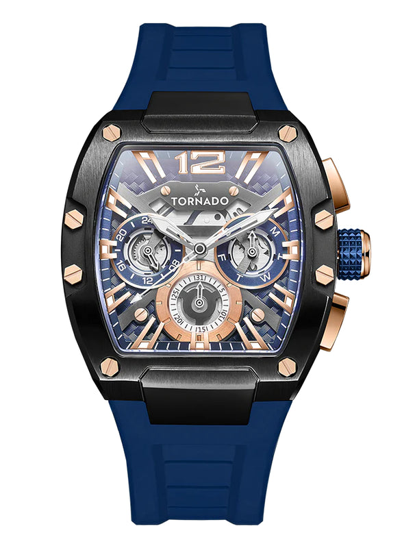 Tornado XENITH Men's Multi Function Rose Gold Dial Watch - T23105-BSNNK