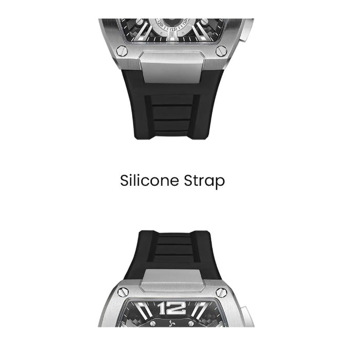 Tornado XENITH Men's Multi Function Black Dial Watch - T23105-SSBB