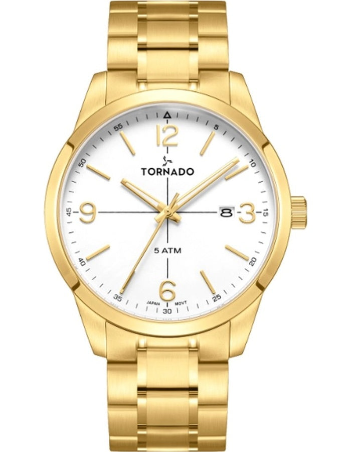 Tornado Classic Men's Analog White Dial Watch - T24007-GBGW