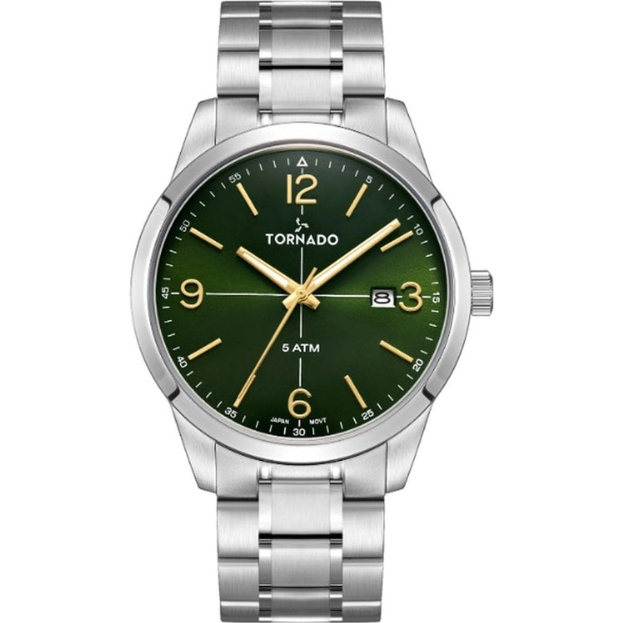 Tornado Classic Men's Analog Green Dial Watch - T24007-SBSH