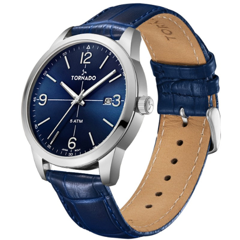 Tornado Classic Men's Analog Blue Dial Watch - T24007-SLNN