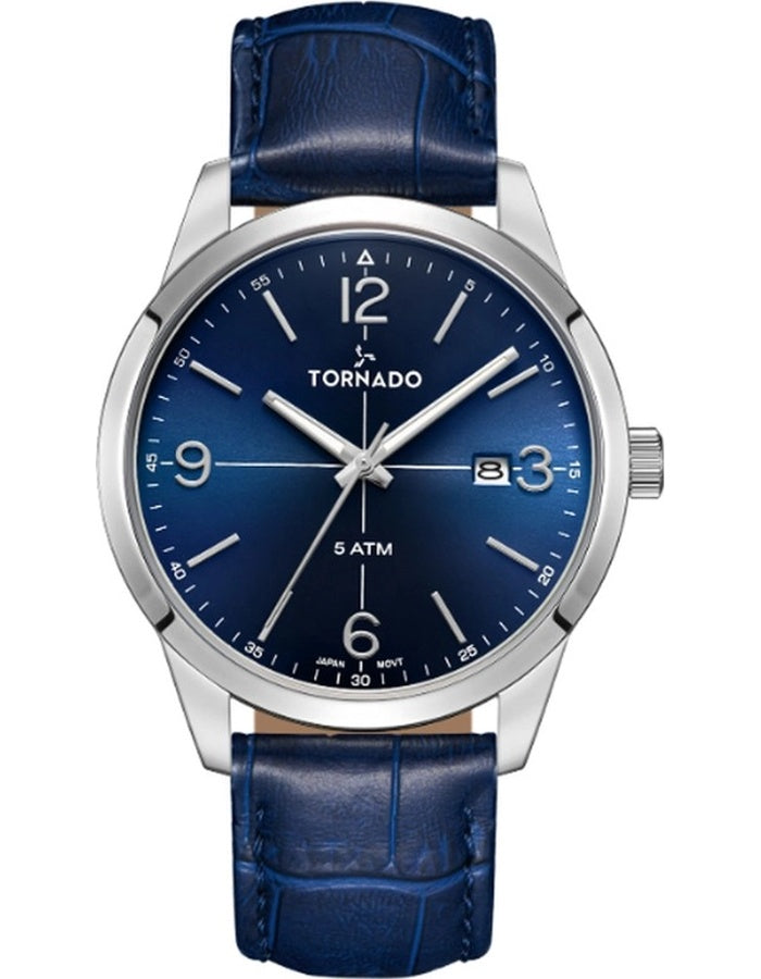 Tornado Classic Men's Analog Blue Dial Watch - T24007-SLNN