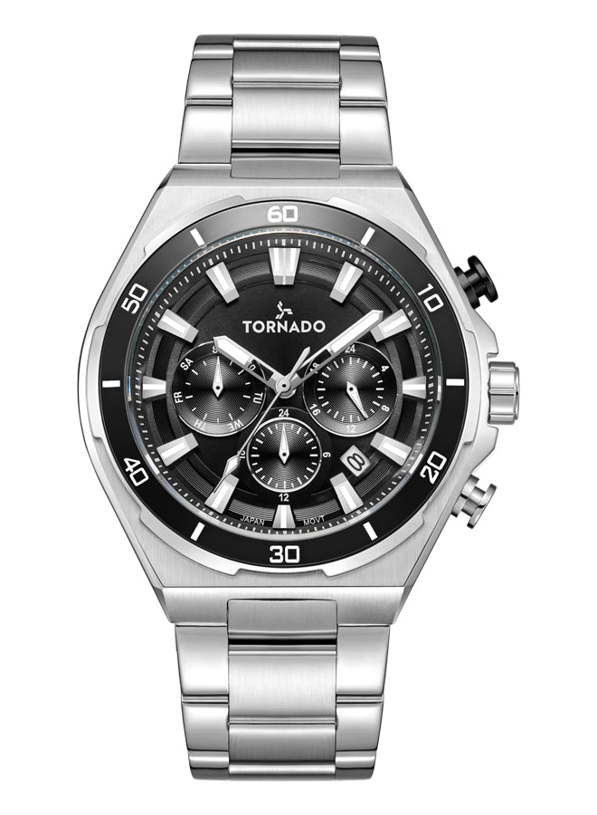 Tornado Stellar X Men's Multi Function Black Dial Watch - T24104-SBSB