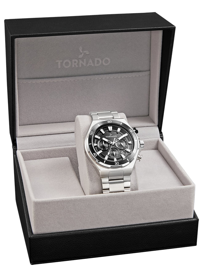 Tornado Stellar X Men's Multi Function Black Dial Watch - T24104-SBSB