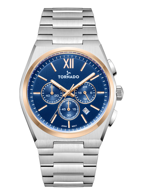 Tornado Aurora Nova Men's Multi Function Blue Dial Watch - T24105-KBSN