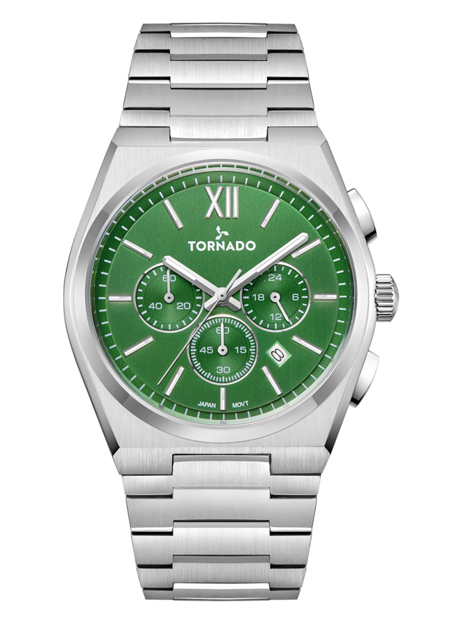 Tornado Aurora Nova Men's Multi Function Green Dial Watch - T24105-SBSH